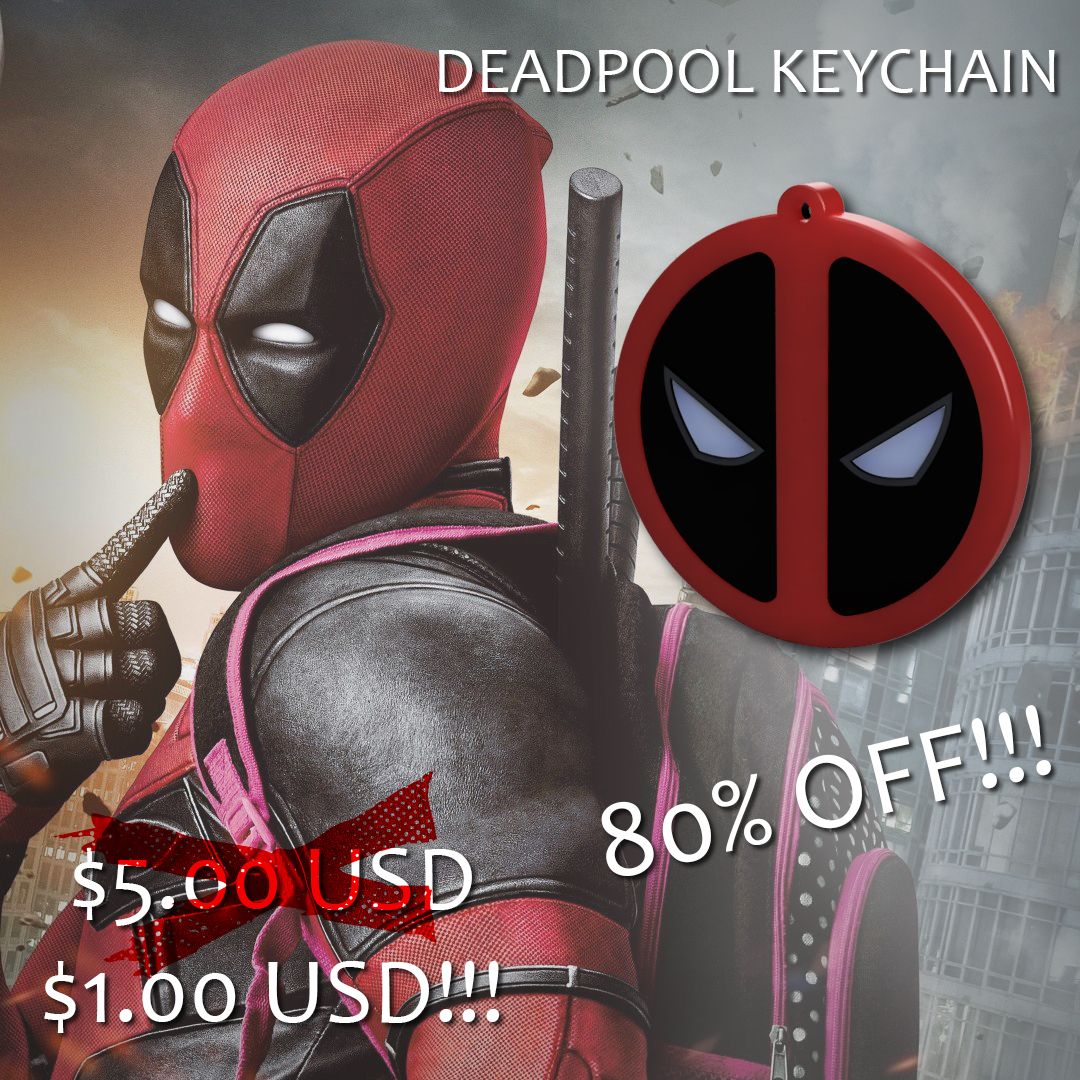 editada 1.jpg Télécharger fichier STL Porte-clés avec logo de Deadpool • Design à imprimer en 3D, jayceedante