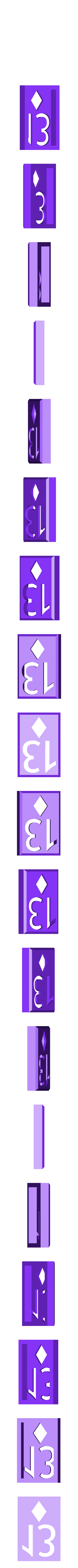 BlockDiamonds13.stl Player Card Tiles with Transforming Box