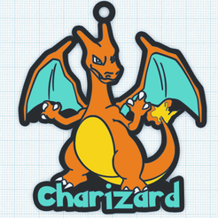 charizard.png Fichier STL Porte-clés Charizard・Objet pour imprimante 3D à télécharger