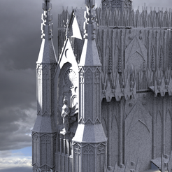 gothic-dark-city-series.1360.png Archivo OBJ Catedral gótica Arquitectura de culto Catedral 3・Plan para descargar y imprimir en 3D, aramar