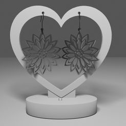 r121.jpg STL file Mandala earrings 121・3D printer design to download, LC-Designs-