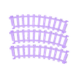 track_curve_r400_30deg_3pcs.stl Train tracks for OS-Railway - fully 3D-printable railway system!