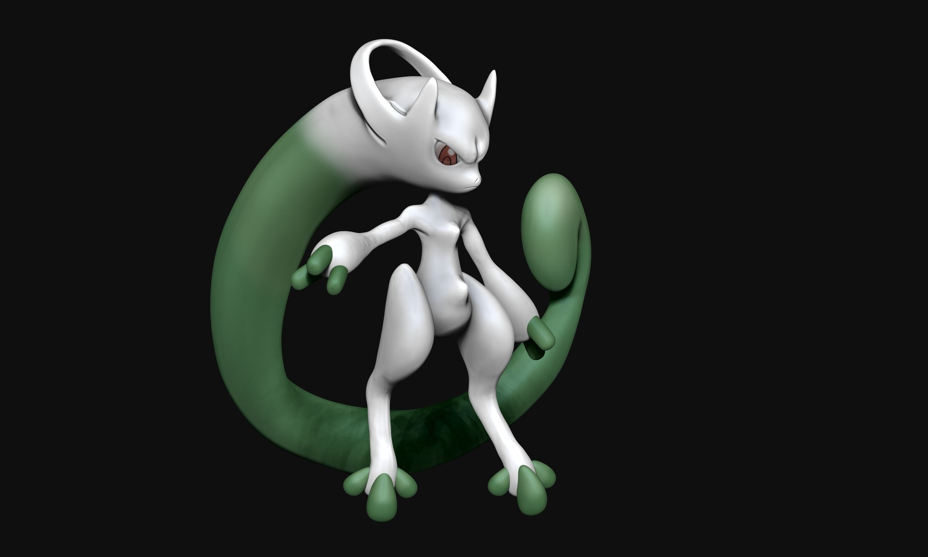 mega-mewtwo-y-2.jpg Download OBJ file Pokemon - Mega Mewtwo Y(with cuts and as a whole) • 3D printer template, ErickFontoura3D