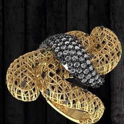 RFZ-SH-27-Copy.jpg STL file Gold Diamond Ring R23A・3D printable model to download