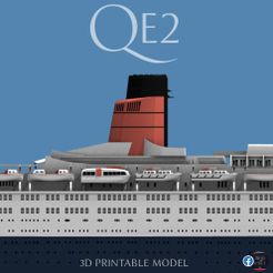 qe22.jpg Cunard RMS Queen Elizabeth 2 (QE2) ocean liner 3D print model - latest years version