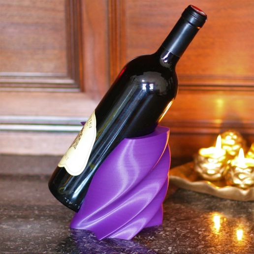 mit Flasche schwarz-braun Hintergrund 2.JPG Дисплей для вина витой