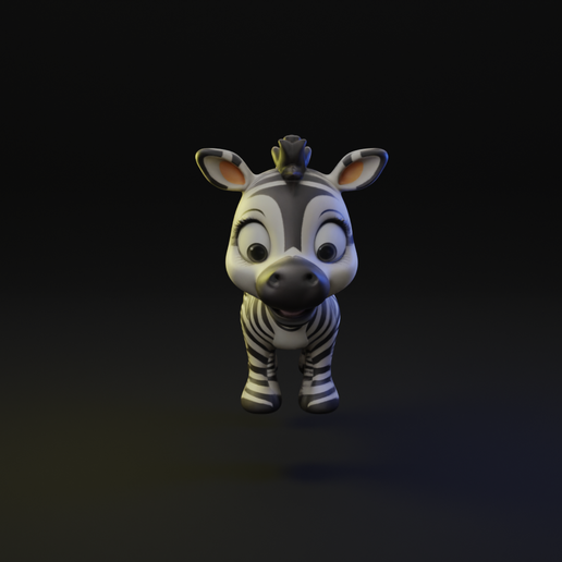 Zebra Cartoon Animal 3D model
