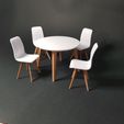 20240102_192324.jpg Round Dining Table and Chairs - Miniature Furniture 1/12 scale