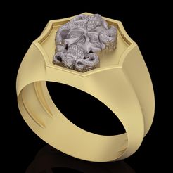 keyshot-jewelry-scene-setup-set-3.10432.jpg Файл STL Кольцо со змеиным черепом・Дизайн 3D-печати для загрузки3D