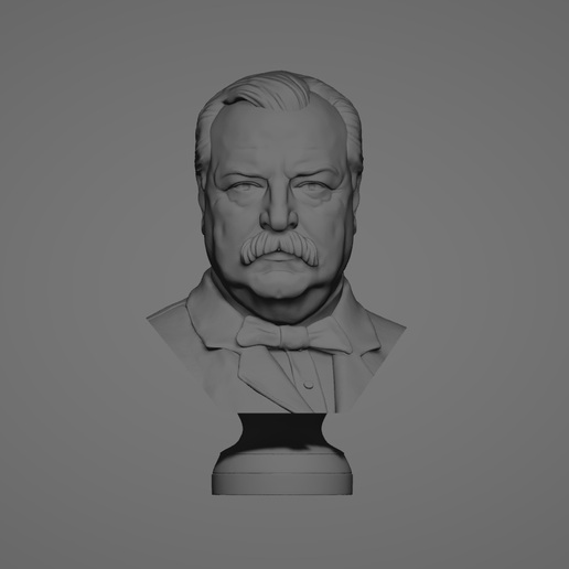 Grover Cleveland Bust - High Detail US President Statue 3D Model