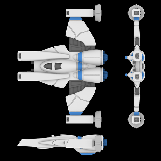 ♟ Confed Banshee Heavy Fighter・ STL File for 3D printing・Cults