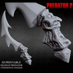 KNIFE_PIN_02-CULTS3D.jpg Fichier STL COUTEAU DE CÉRÉMONIE CHAMAN PRÉDATEUR IMPRIMABLE 3D DAGGER・Design à télécharger et à imprimer en 3D