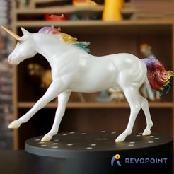 独角兽.jpg Free STL file UNICORN（horse appearence,generated by Revopoint POP）・3D printer design to download, Revopoint3D