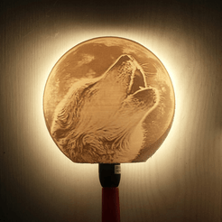 loup photo.png wolf lamp litophane