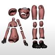 9.jpg Mossik Pansi - STL 3D Kit Printed Ball Jointed Doll Base - PLA filament /SLA Resin Compatible files