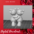 girl-bears.png Bear twins girls / baby shower decor / daughter decor/ mom of girls/ dad of girls/ twins/ Its a girl / cake topper / gift /bears