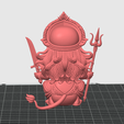 3.png Goddess Durga Maa Chibi Style Sitting on Lion | 3D Printable STL File | Hindu Warrior Goddess | FDM & Resin Ready (Unsupported)