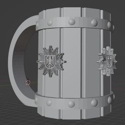 tankard-german-police-badge1.jpg STL file Tankard with german police badge - Krígl s německým odznakem policie・3D printing design to download