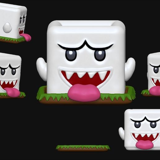 🪴 Boo Pot Mario Bros・Archivo STL para Impresión 3D・Cults