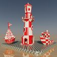 video 1.jpg Archivo STL gratuito Lighthouse-Buoy-Ship, Dual extruder Test・Objeto imprimible en 3D para descargar
