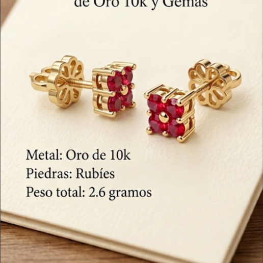 Pendientes de flor para piedras 2.5 y2.25mm