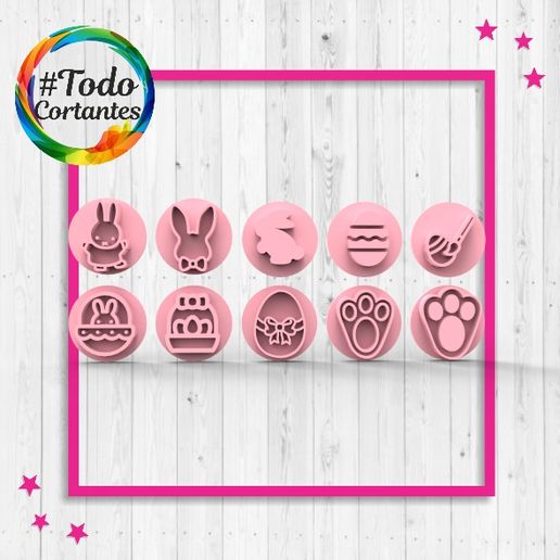 Easter Stamp Set 3D model