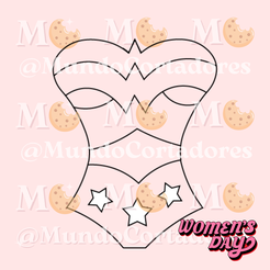 12.png WONDER WOMAN CUTTER AND STAMP - WOMEN'S DAY CUTTER