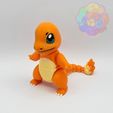 charmander_01_wm2.jpg Fichier STL Charmander - Pokémon Flexi Articulé (impression en place, pas de support)・Modèle à télécharger et à imprimer en 3D