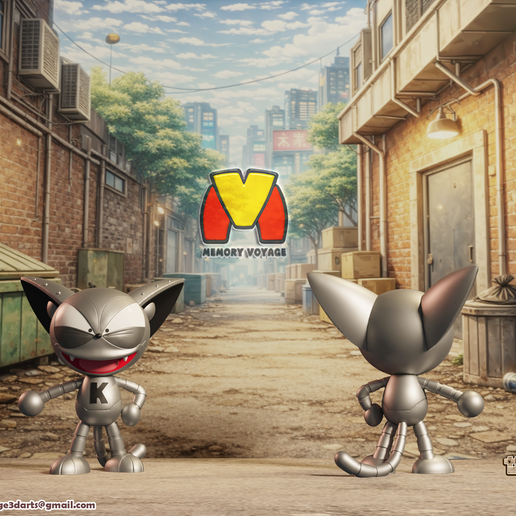 Original Kuro  From Cyborg Kuro-chan ( MULTIPARTS AND 3MF )