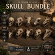 WhatsApp-Image-2026-06-12-at-13.16.19.jpeg 10 Skull STL Bundle | 3D Printable Skull Collection | Dragon, Human, Beast & Horned Skull Models | Instant Download