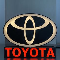 SO i are wi arith tiled he ROAR sett Na nat Archivo STL LAMPARA TOYOTA・Plan imprimible en 3D para descargar