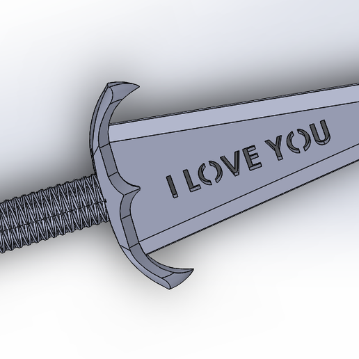 Free STL file Valentine's Day dagger I LOVE YOU 🗡️ ・3D printer design ...