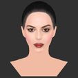 25.jpg Beautiful brunette woman bust ready for full color 3D printing TYPE 9