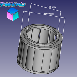 Diseño.png Motorcycle conical filter cover with reinforced upper base