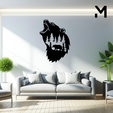 Bear-head.png Wall silhouette - Nature