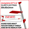 Cattura.png Surfcasting Sand Pod Upgrade Kit 30x30x3 – Adjustable Side Table & Rod Holders