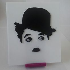 2018-03-30-10.14.16.jpg Free STL file Silhouette of Charles Chaplin・3D print model to download, KikeMaker