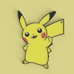 025-Pikachu.png Fichier STL gratuit 025-Pikachu Porte-clés・Objet imprimable en 3D à télécharger