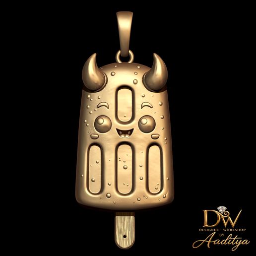 1.jpg Cute Devil Monster Popsicle Pendant