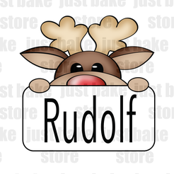 JB0219-Rudolf-Plaque-1.png JB0219 - Rudolf Plaque STL Cookie Cutter