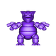 MegaBlastoiseVunkFlexiSTL.stl Mega Blastoise Pokemon MultiColor Flexi Print-In-Place + figure & keychain