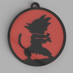goku01.png Fichier STL porte-clés de goku (dragonball)・Modèle à imprimer en 3D à télécharger