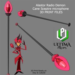 cane-imahe.jpg Alastor Radio Demon Cane Sceptre microphone 3D PRINT FILES
