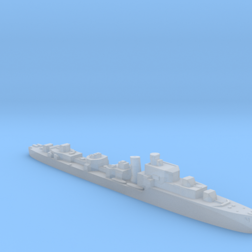 ♟ HMS Grenville R97 destroyer 1:2400 WW2・ STL File for 3D printing・Cults