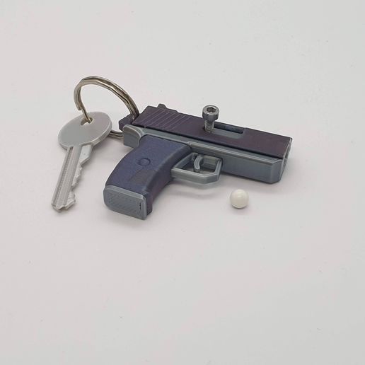 Pistol Keychain — Functional Blaster 3D model