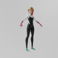 Gwen-0005.png Spider Gwen Stacy Spiderverse Spiderverse Lowpoly Rigged