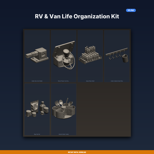RV & Van Life Organization Kit - 6-Model STL Bundle