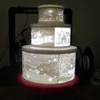 SDC10003.JPG Christmas lithophane tier cake