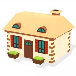 0.jpg Cartoon Building 1 HOUSE HOME CHILD CHILDREN'S PRESCHOOL TOY 3D MODEL KIDS TOWN KID