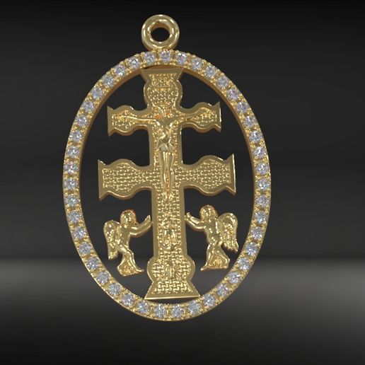 CROSS OF CARAVACA MEDAL 3D model